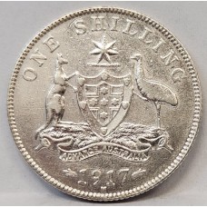 AUSTRALIA 1917 M . ONE 1 SHILLING . EXCELLENT LUSTRE